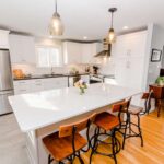 Manlius NY kitchen remodel with wall removed to create an open kitchen with large island