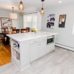 Manlius NY kitchen remodel with wall removed to create an open kitchen with large island