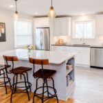 Manlius NY kitchen remodel with wall removed to create an open kitchen with large island