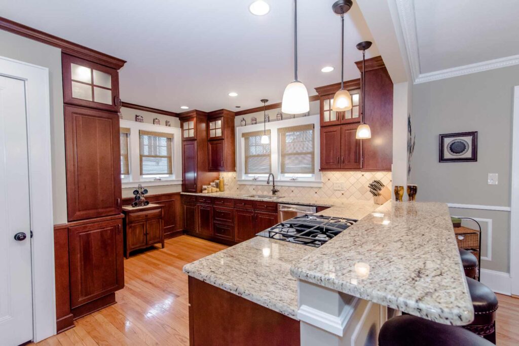 Kitchen Remodel University Area Syracuse Removed wall modernize layout with warm traditional finishes